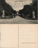 Ansichtskarte Bruchsal Schloß, Schloßgarten Statuen 1909 - Bruchsal