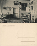 Ansichtskarte Wermsdorf Jagdschloss - Arbeitszimmer König Albert 1909 - Wermsdorf