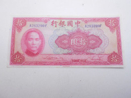 Ancien Billet De Banque  Chine China  10 Yuan  1940 - Cina