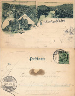 Ansichtskarte Litho AK Rothenfels Gruss Von Der Nahe - 4 Bild 1902 - Bad Muenster A. Stein - Ebernburg