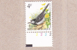 1992 Nr 2474** Plaatnummer 2.Witte Kwikstaart / Bergeronnette Grise. - 1991-2000