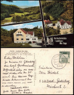 Waldbröl Mehrbild-AK Pension Landhaus  Vierbuchermühle, Mühlental 1968  522 - Waldbröl