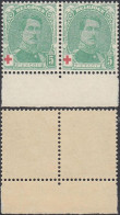Belgique 1914 - Timbres Neufs. COB Nr.: 129 .Type I + II Se Tenant Planche 2 . Tirage 145. A Paire. (EB) AR-02061 - 1914-1915 Croce Rossa
