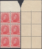 Belgique 1914 - Timbres Neufs. COB Nr.: 130 .Bloc De 6. Dont 1 Avec Variété..... (EB) AR-02063 - 1914-1915 Rotes Kreuz