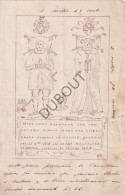 Genealogie /Heraldiek  - Mechelen Tekening(19de E ?) Grafsteen Jan Van Lathem - Magdalena De Haynin  +1624 (V2998) - Manuscripten