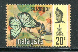 SELANGOR- Y&T N°99- Oblitéré (papillons) - Selangor