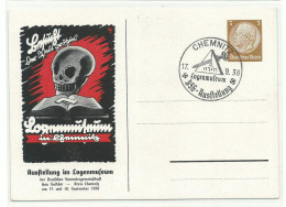 DR Privat-Ganzsache PP122C97 "Logenmuseum Chemnitz" Entspr. Sonderstempel CHEMNITZ RR!! - Interi Postali Privati