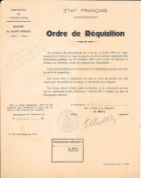 Mairie De Saint-Brieuc Sous L'Occupation Allemande: Ordre De Réquisition, + Divers Courriers 1941 à 1943 (à M. Faure) - 1939-45