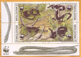 1993 Moldova Moldavie, Fauna, Snakes, Nature, WWF, 4v Mint - Serpents