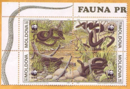 1993 Moldova Moldavie, Fauna, Snakes, Nature, WWF, 4v Mint - Schlangen