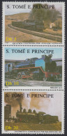 Santo Tomás Y Príncipe 890/92 1987 Locomotoras Tren Train MNH - Sao Tome Et Principe