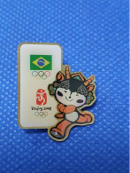 Pin Badge NOC Brazil Olympic Games Beijing 2008 Olympics Olympia National Committee - Jeux Olympiques