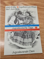 Postcard - Yugoslavia / Germany,  Jugoslavenski Dani 1969, RR  (V 37872) - Jugoslawien