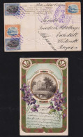 Guatemala 1908 Picture Postcard QUEZALTENANGO X EICHSTÄTT Bavaria Germany Overprint Stamps - Guatemala