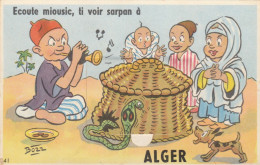 ALGER CARTE A SYSTEME 10 VUES RARE - Alger