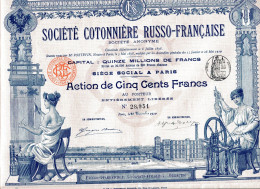 Société COTONNIÈRE RUSSO-FRANCAISE; (Déco)  Imp. Richard - Rusland