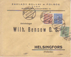 POLAND.  1929/Warszawa, Advert.envelope/mixed-franking. - Covers & Documents