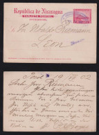 Nicaragua 1902 Stationery Postcard Local LEON Use BUZON Mailbox Postmark - Nicaragua