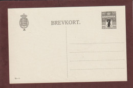 DANEMARK - Entier Postal Neuf - 1920/1930 - Carte Postal . Réf. 81-0 - 7/8 . Gris - 2 Scan - Postwaardestukken