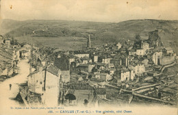 CPA-82-CAYLUS - Vue Générale Côté Ouest - Th. Déjean Et Ad. Vaissié, Phot. 1909 * 2 Scans - Caylus