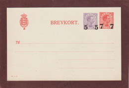 DANEMARK - Entier Postal Neuf - 1920/1930 - Carte Postal . Réf. 61-C - 2 Timbres . Christian X - 2 Scan - Postwaardestukken