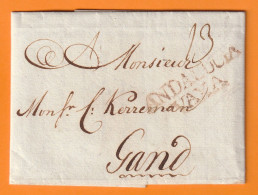 1783 - 3 Page Letter In Flemish From Sevilla, Andalucia To Gent Gand, Then Austria, Today Belgica - Tax 13 - Carlos III - ...-1850 Voorfilatelie