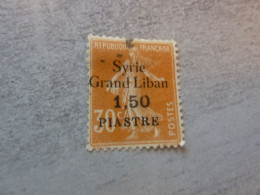 Semeuse Fond Plein - Syrie Grand Liban - 1.50pi.s.30c. - Yt 111 - Orange - Oblitéré - Année 1924 - - Oblitérés