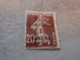 Semeuse Fond Plein - Syrie Grand Liban - 1.pi.s.20c. - Yt 109 - Lilas-brun - Oblitéré - Année 1924 - - Used Stamps