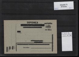 Jugoslavien Michel Cat.No.  Postal Stat P36 Unused - Entiers Postaux