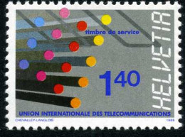 VAR2/S Suiza Switzerland  Nº 466 Servicios  1988  UIT Fibra óptica Lujo - Autres & Non Classés