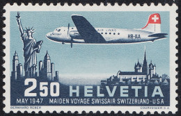 Suiza Switzerland A- 41 1947 Primer Enlace Aéreo Suiza - Estados Unidos MNH - Andere & Zonder Classificatie