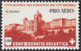 Suiza Switzerland A-26 1943 30 Aniversario De La Travesía Aérea De Los Alpes M - Andere & Zonder Classificatie