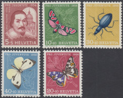 Suiza Switzerland 581/85 1956 Mariposas Butterflies MNH - Autres & Non Classés