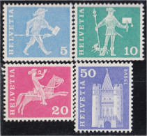 Suiza Switzerland 643/46 1960/63 Cartero Mensajero MNH - Altri & Non Classificati