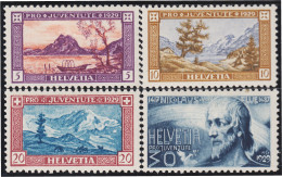 Suiza Switzerland 235/38 1929 Lagos Y Montes Nicolás De Fleu MH - Sonstige & Ohne Zuordnung