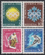 Suiza Switzerland 449/52 1948 Juegos Olímpicos De Invierno MH - Sonstige & Ohne Zuordnung