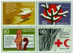 CIN/S Suiza Switzerland  Nº 1256/59  1986 Aniversarios Y Acontecimientos Lujo - Otros & Sin Clasificación