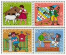 Suiza - 1213/16 - 1984 Por La Juventud Personajes De Libros Infantiles Lujo - Autres & Non Classés