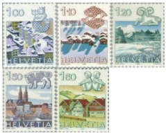 Suiza - 1156/60 - 1982 Serie Signos De Zodiaco Y Paisajes Lujo - Otros & Sin Clasificación