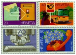 TRA1/VAR2  Suiza Switzerland  Nº 1110/13   1980  Serie PTT Lujo - Andere & Zonder Classificatie