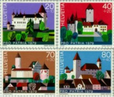 VAR1/S  Suiza Switzerland   Nº 1086/89  1979  Sellos Por La Patria Castillos S - Otros & Sin Clasificación