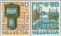 Suiza - 1084/85 - 1979 Europa Historia Postal Buzón, Estación De Transmisión L - Andere & Zonder Classificatie