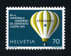 TRA2/S Suiza Switzerland  Nº 1078  1979  Congreso Mundial De Esperanto Lucerne - Sonstige & Ohne Zuordnung