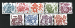 Suiza - 1033/41 - 1977 Serie Costumbres Populares Lujo - Sonstige & Ohne Zuordnung