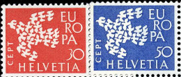 Suiza - 682/83 - 1961 Europa Paloma Lujo - Andere & Zonder Classificatie