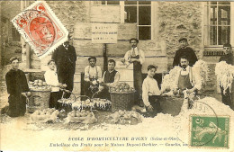 91 IGNY ECOLE D HORTICULTURE EMBALLAGE SERIEUX DES FRUITS AVANT LIVRAISON A LA MAISON DUPONT BARBIER - Igny