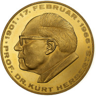 Allemagne, Médaille, Docteur Kurt Herberts, 1966, Or, SUP+ - Andere & Zonder Classificatie