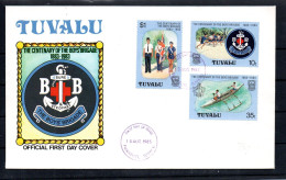 Tuvalu 1983 Satz 194/96 Pfadfinderei/Jamboree Gebraucht Auf FDC - Tuvalu