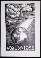 INCISIONE FRANCOIS D'AQUIN VOEUX 1952 L11-F02 - Ex-libris