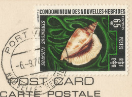 NEW HEBRIDES - NOUVELLES HEBRIDES - Yv #333 FRANKING PC (VIEW OF NATIVE CHIEF) FROM PORT VILA TO FRANCE - 1974  - Storia Postale